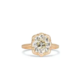 The Bergen 2.97 Old Mine Cut Diamond Engagement Ring