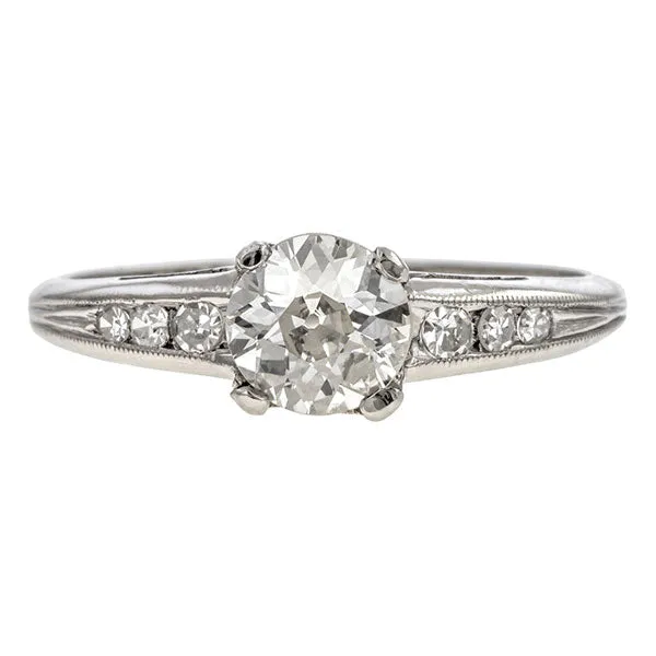 Vintage Engagement Ring, Old European Cut, 0.80ct