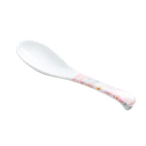 Warm Colors Flowers Porcelain Soup Spoon