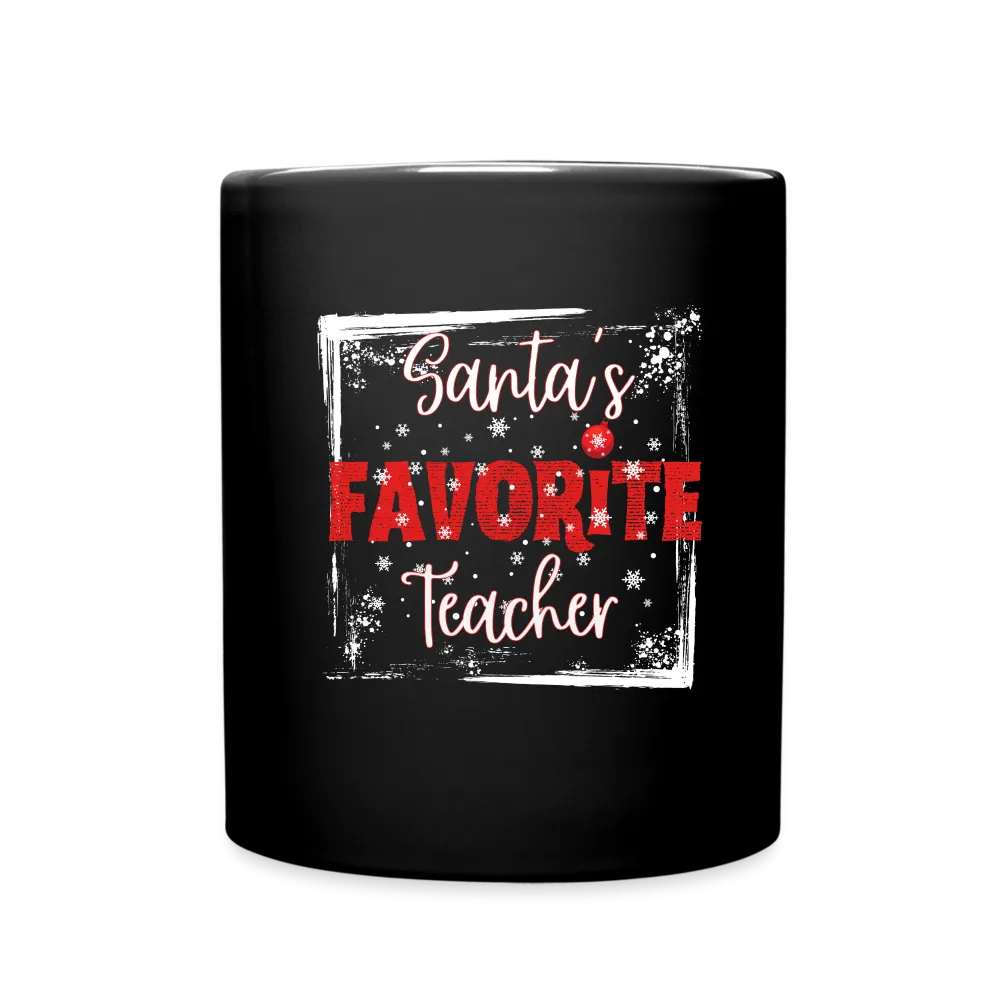 Warm Sips of Holiday Cheer: 'Santa's Favorite Teacher' Ceramic Mug