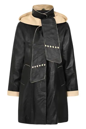 Women's Modern Classic Genuine Leather Coat - CONNIE