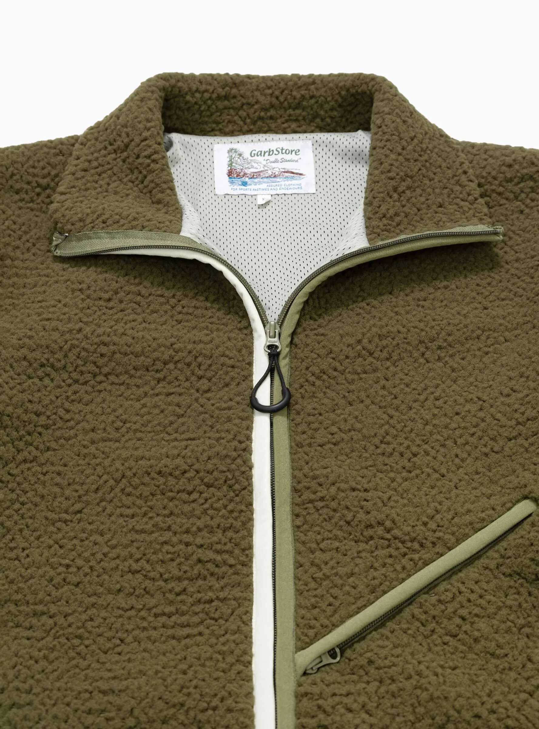 Zip Up Fleece Olive